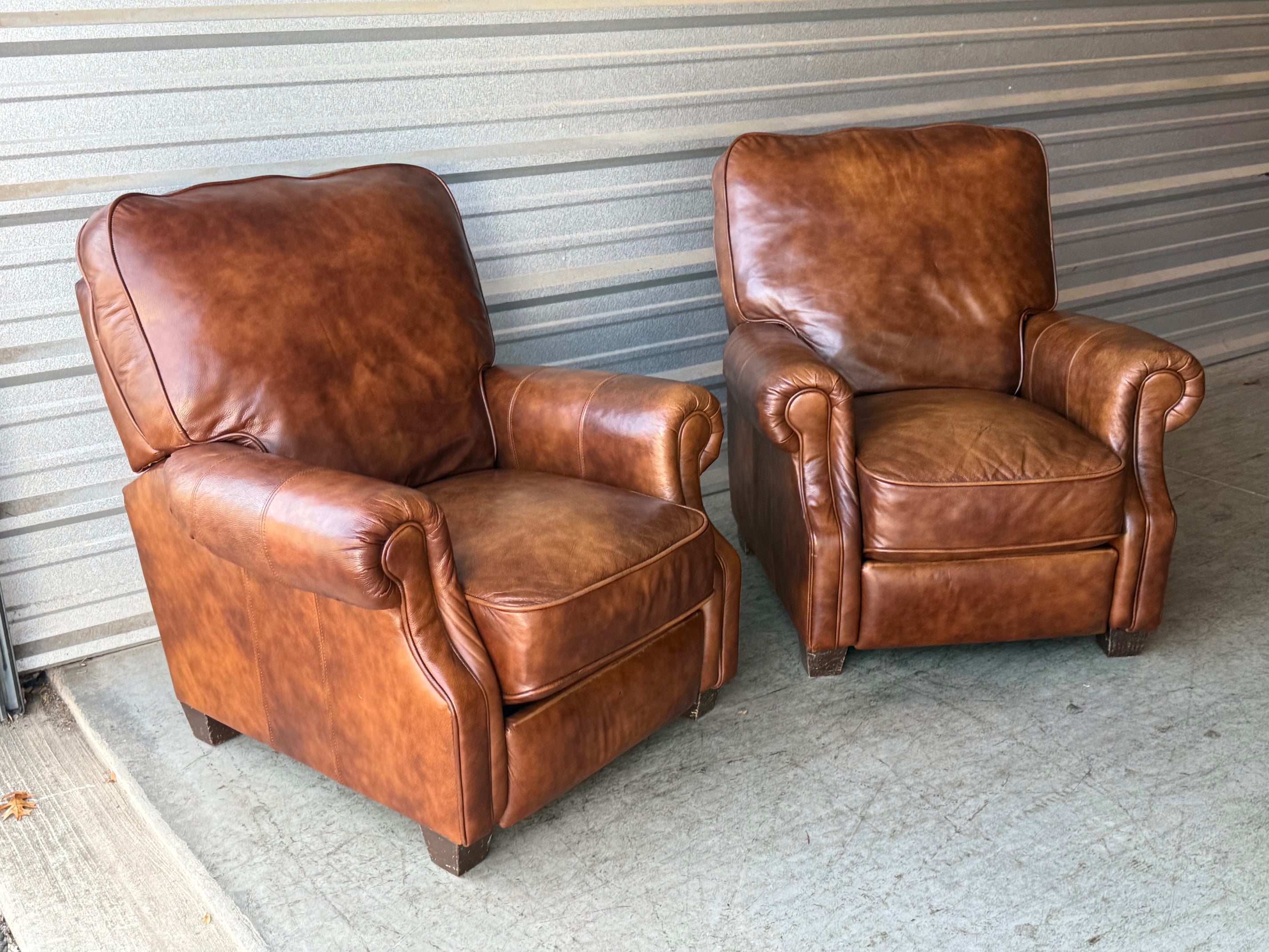 Leather Club Recliner Chairs