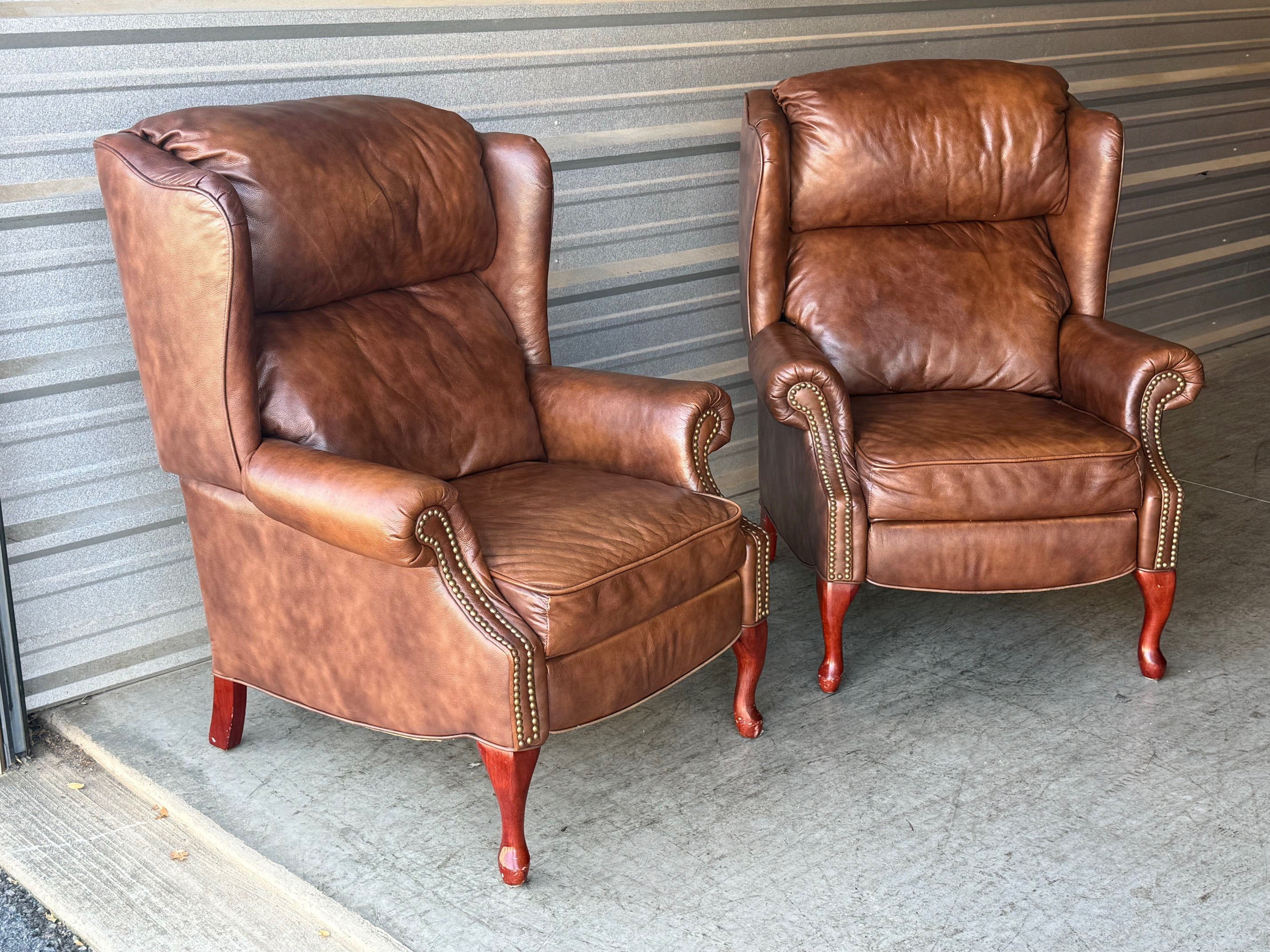 Leather Wingback Chair Recliners