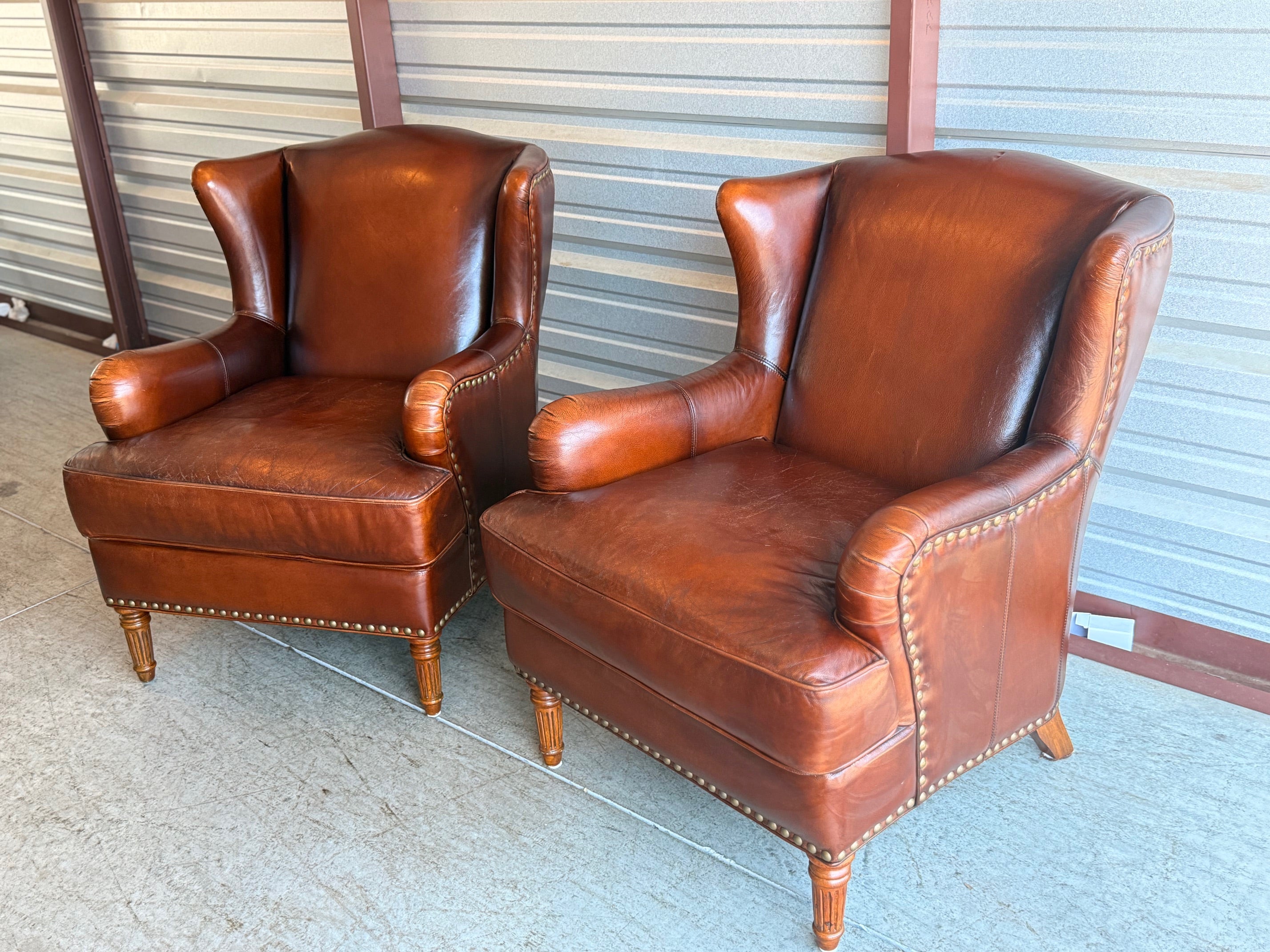 Leather Wingback Chairs Hooker